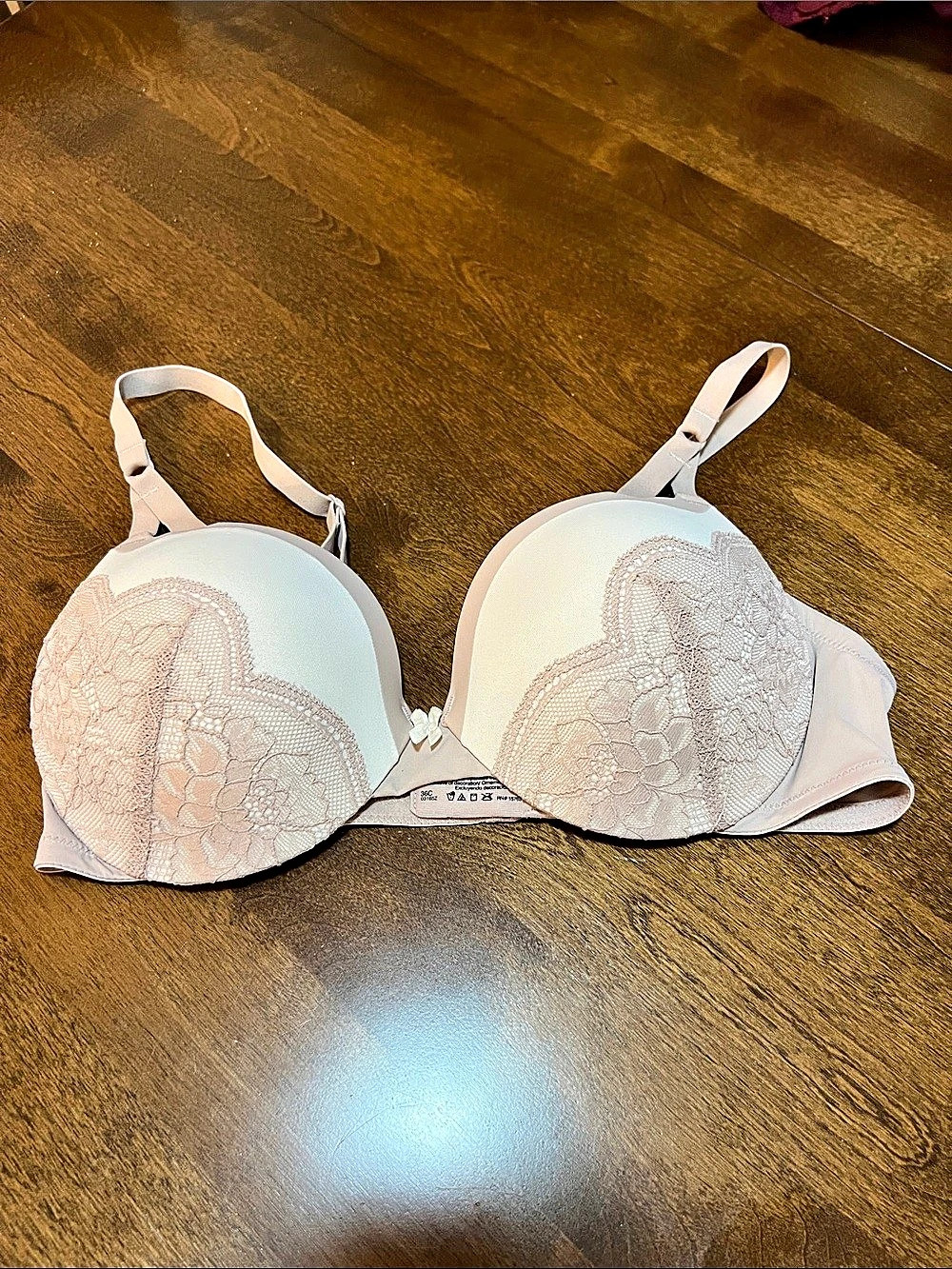 Maidenform Love the Lift Push-Up & In Satin and Lace Demi Bra Demi Bra Pink &